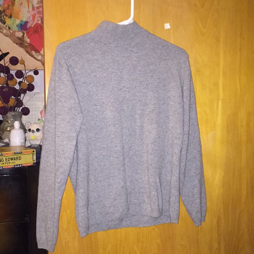Reflections Mock Neck Grey Sweater Missy Medium